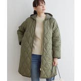 オリーブ | 撥水キルティングフードコート | ikka 
