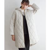 ベージュ | 撥水キルティングフードコート | ikka 