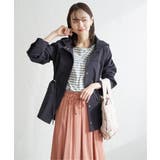 ネイビーブルー | 撥水花粉リリースフィールドコート | ikka 