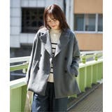 チャコール | 【静電防止】ウールライクストレッチテーラーコート | ikka 