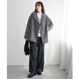 【静電防止】ウールライクストレッチテーラーコート | ikka  | 詳細画像23 