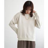 オフホワイト | コットンMIXスウェットライクニット | ikka 
