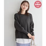 チャコール | 【雑誌InRed12月号掲載/親子コーデ】クリーミーサイドスリットニット | ikka