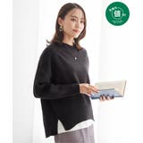 チャコール | サイドスリットニットプルオーバー | ikka 