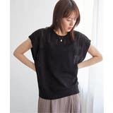 ブラック | 透かし編みニットプルオーバー | ikka 