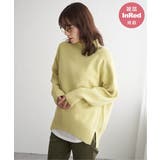 イエロー | 【雑誌InRed1月号掲載】サイドスリットニットプルオーバー【親子コーデ】 | ikka