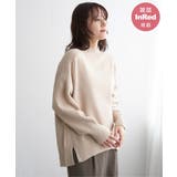 ベージュ | 【雑誌InRed1月号掲載】サイドスリットニットプルオーバー【親子コーデ】 | ikka