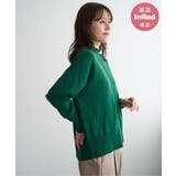 グリーン | 【雑誌InRed12月号掲載】コットンミックスバックスリットニット【親子コーデ】 | ikka 