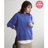 ブルー | 【雑誌InRed12月号掲載】コットンミックスバックスリットニット【親子コーデ】 | ikka 