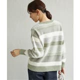 フェザー切り替えボーダーニットプルオーバー | ikka  | 詳細画像9 