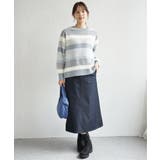 フェザー切り替えボーダーニットプルオーバー | ikka  | 詳細画像20 