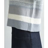 フェザー切り替えボーダーニットプルオーバー | ikka  | 詳細画像30 