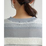 フェザー切り替えボーダーニットプルオーバー | ikka  | 詳細画像31 