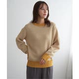 イエロー | 幾何ジャガードニットプルオーバー | ikka