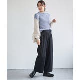 袖配色ワイドリブニットプルオーバー | ikka  | 詳細画像10 