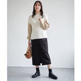 袖配色ワイドリブニットプルオーバー | ikka  | 詳細画像15 