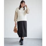 袖配色ワイドリブニットプルオーバー | ikka  | 詳細画像16 