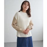 袖配色ワイドリブニットプルオーバー | ikka  | 詳細画像17 