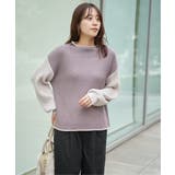 袖配色ワイドリブニットプルオーバー | ikka  | 詳細画像24 