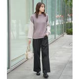 袖配色ワイドリブニットプルオーバー | ikka  | 詳細画像26 