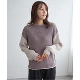 袖配色ワイドリブニットプルオーバー | ikka  | 詳細画像28 