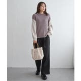 袖配色ワイドリブニットプルオーバー | ikka  | 詳細画像30 