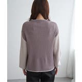 袖配色ワイドリブニットプルオーバー | ikka  | 詳細画像32 