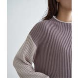 袖配色ワイドリブニットプルオーバー | ikka  | 詳細画像35 