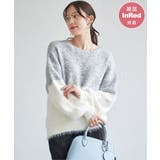 グレー | 【雑誌InRed1月号掲載】ブークレーフェザー切り替えニットプルオーバー | ikka 