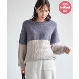 チャコール | 【雑誌InRed1月号掲載】ブークレーフェザー切り替えニットプルオーバー | ikka 