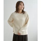 肩ボタン変形リブニットプルオーバー | ikka  | 詳細画像8 