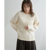 肩ボタン変形リブニットプルオーバー | ikka  | 詳細画像9 