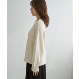 肩ボタン変形リブニットプルオーバー | ikka  | 詳細画像31 