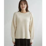 肩ボタン変形リブニットプルオーバー | ikka  | 詳細画像33 