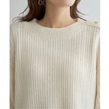 肩ボタン変形リブニットプルオーバー | ikka  | 詳細画像37 