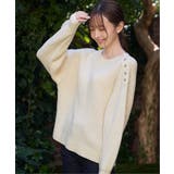 肩ボタン変形リブニットプルオーバー | ikka  | 詳細画像2 