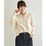 アイボリー | ストレッチ天竺ポロニット | ikka 