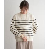ボーダースウェットライクニット | ikka  | 詳細画像5 
