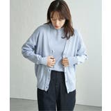 サックスブルー | 【UVケア／毛玉防止】コットンMIXニットカーディガン | ikka 