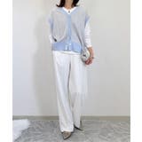 サイドボタンニットベストアンサンブル | ikka | 詳細画像7