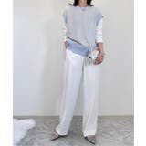 サイドボタンニットベストアンサンブル | ikka | 詳細画像8