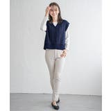 サイドボタンニットベストアンサンブル | ikka | 詳細画像17