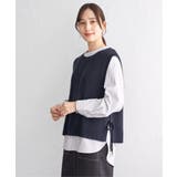 【2点セット】ニットベストブラウスセット | ikka | 詳細画像14