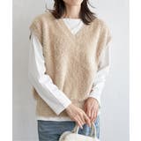 フェザーVネックベスト | ikka  | 詳細画像1 