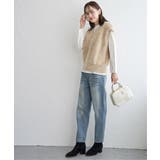 フェザーVネックベスト | ikka  | 詳細画像3 