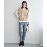 フェザーVネックベスト | ikka  | 詳細画像4 