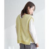 2WAYサイドリボンニットベスト | ikka | 詳細画像1