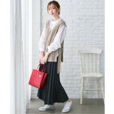 綿混サイドリボンニットベスト | ikka | 詳細画像6