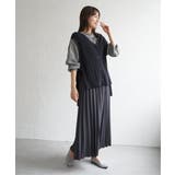 綿混サイドリボンニットベスト | ikka | 詳細画像18