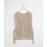 綿混サイドリボンニットベスト | ikka | 詳細画像20